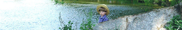 Amish Boy at Park Pond